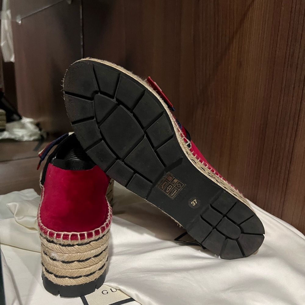 new gucci high red with bow espadrilles - Picture 4 of 4